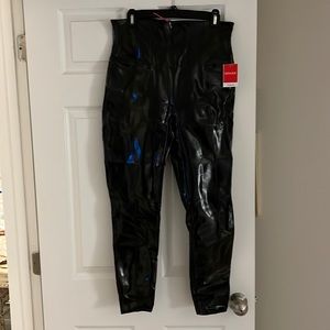 Brand New with tags Faux Patent Leather Spanx Leggings